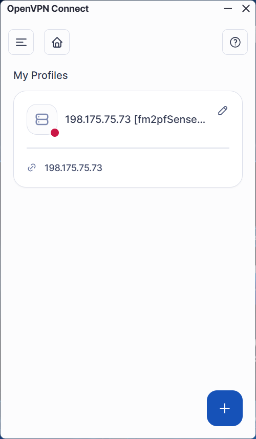 My Profiles — click the pencil icon to edit the profile.